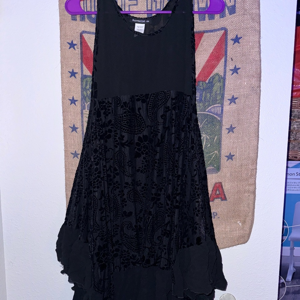 Black Sheer Lace Dress - One Size - Surrealist USA